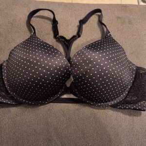 Polka Dot Black Bra